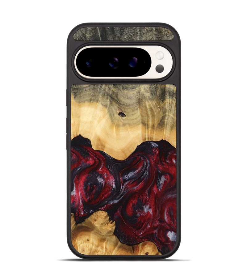 Pixel 9 Wood Phone Case - Kaya (Red, 765367)