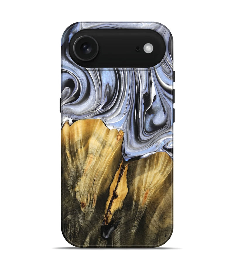 iPhone 17 Air Wood Live Edge Phone Case - Alisha (Black & White, 765735)