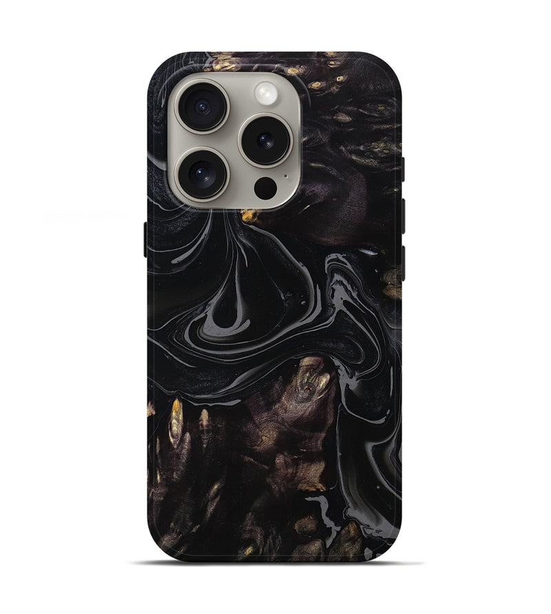 iPhone 16 Pro Wood Live Edge Phone Case - Jeremie (Black & White, 765741)