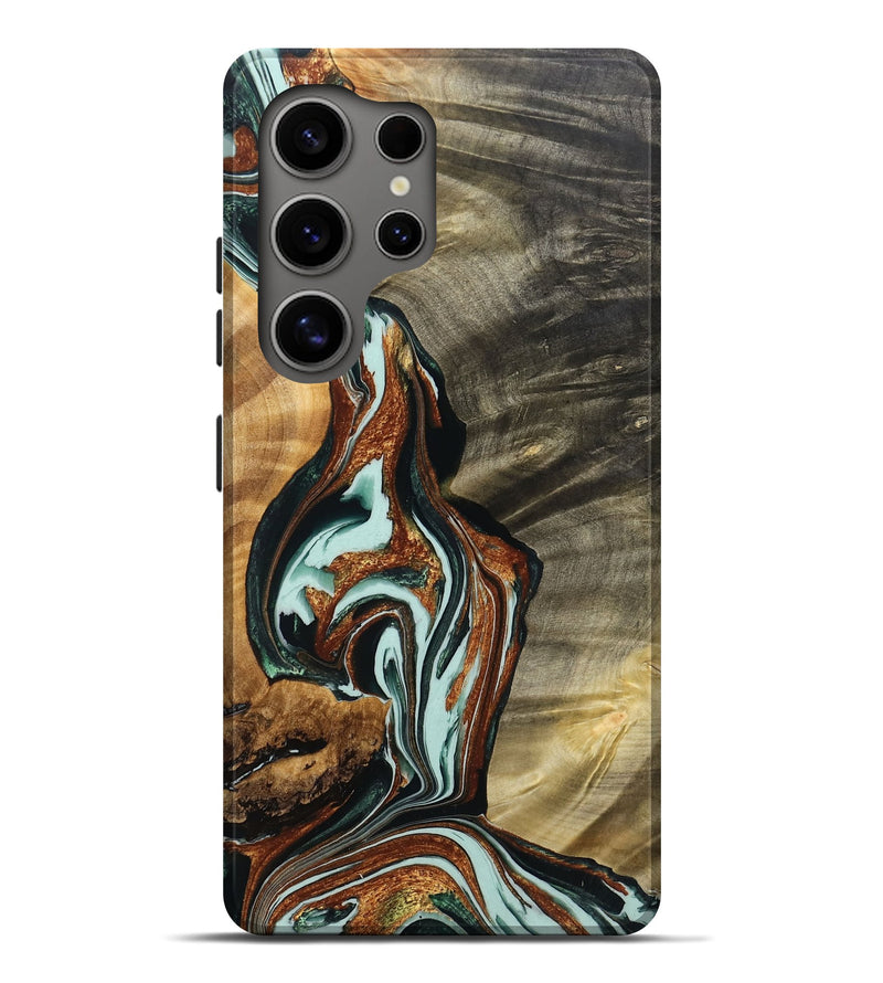 Galaxy S25 Ultra Wood Live Edge Phone Case - Kolby (Green, 765744)