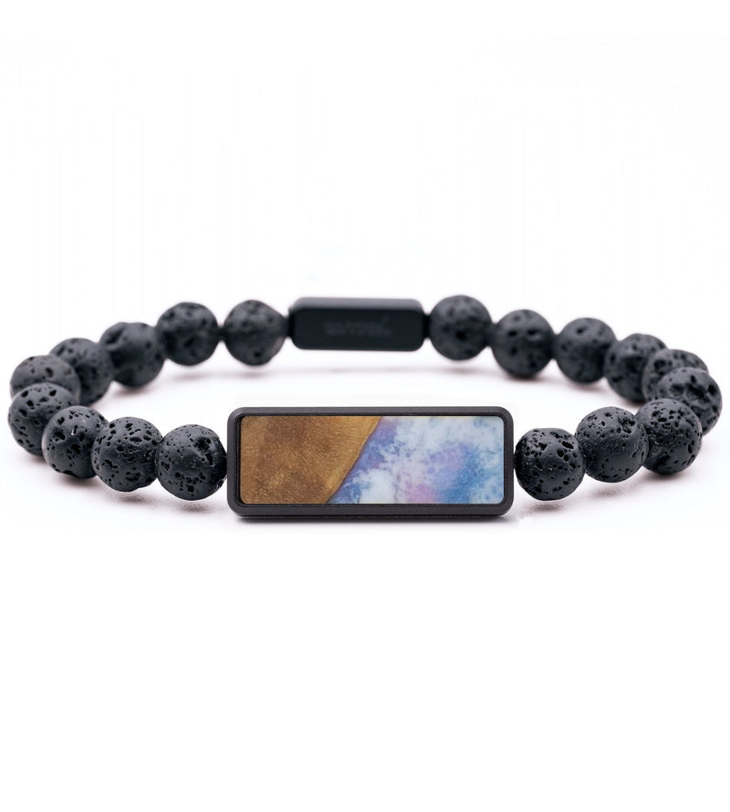 Lava Bead Wood Bracelet - Elena (Coastal, 765903)