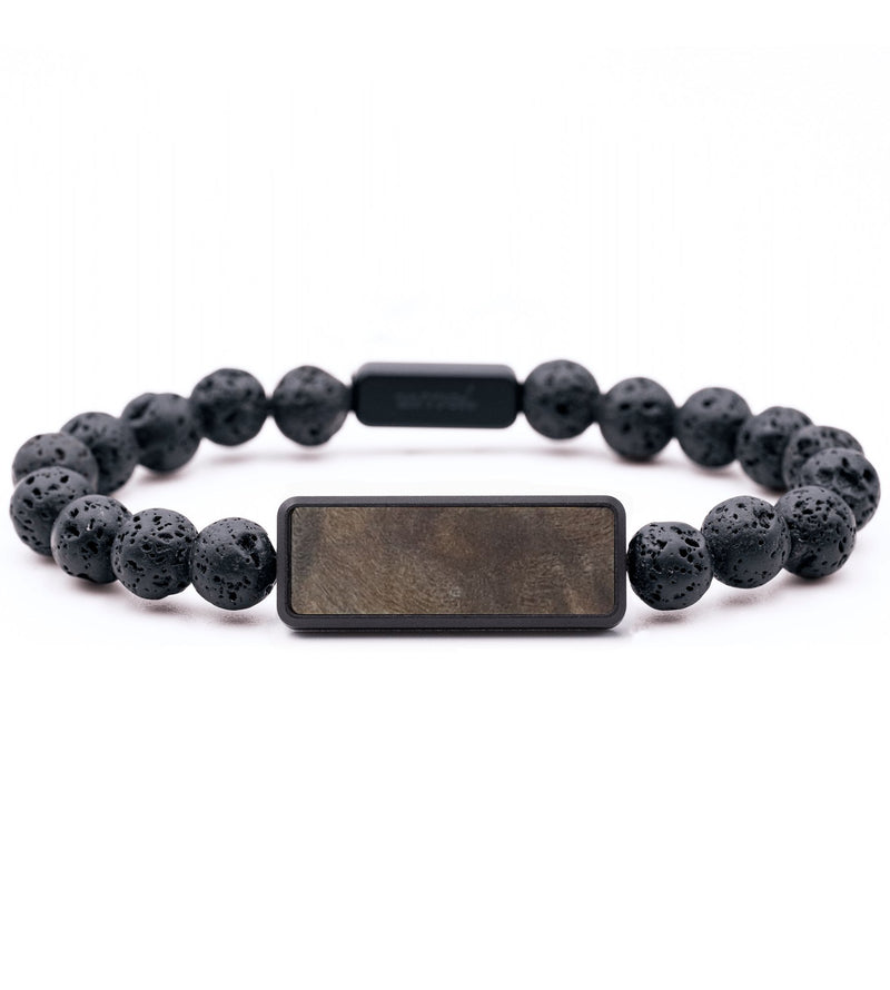 Lava Bead Wood Bracelet - Matias (Wood Burl, 765907)