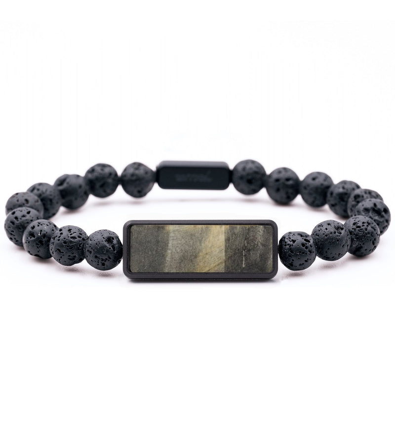 Lava Bead Wood Bracelet - Jessie (Wood Burl, 765909)