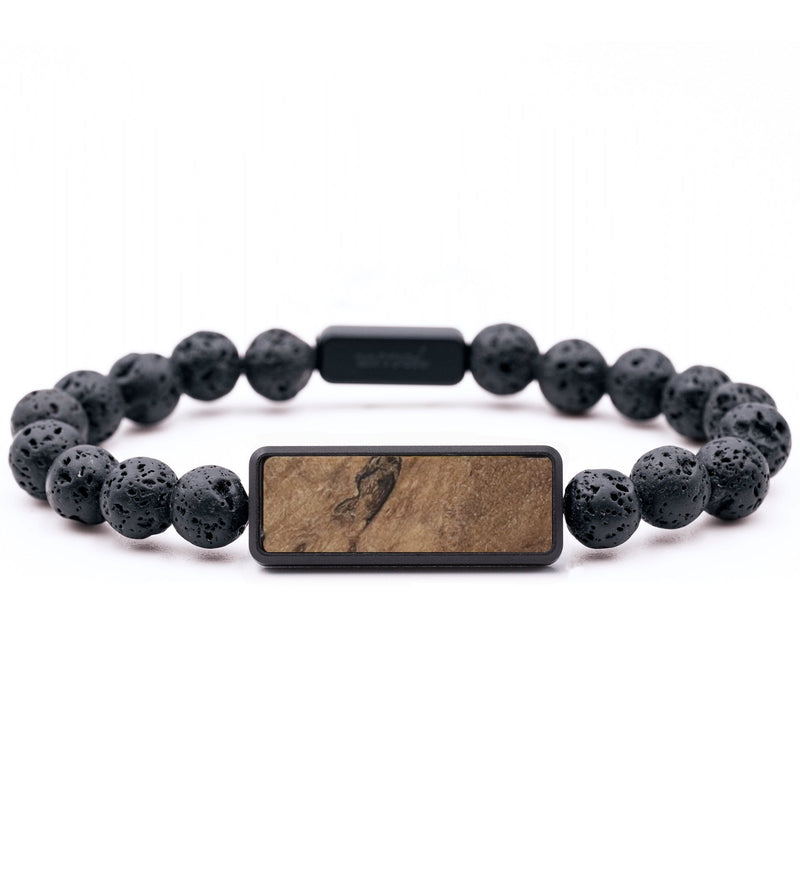 Lava Bead Wood Bracelet - Cooper (Wood Burl, 765916)