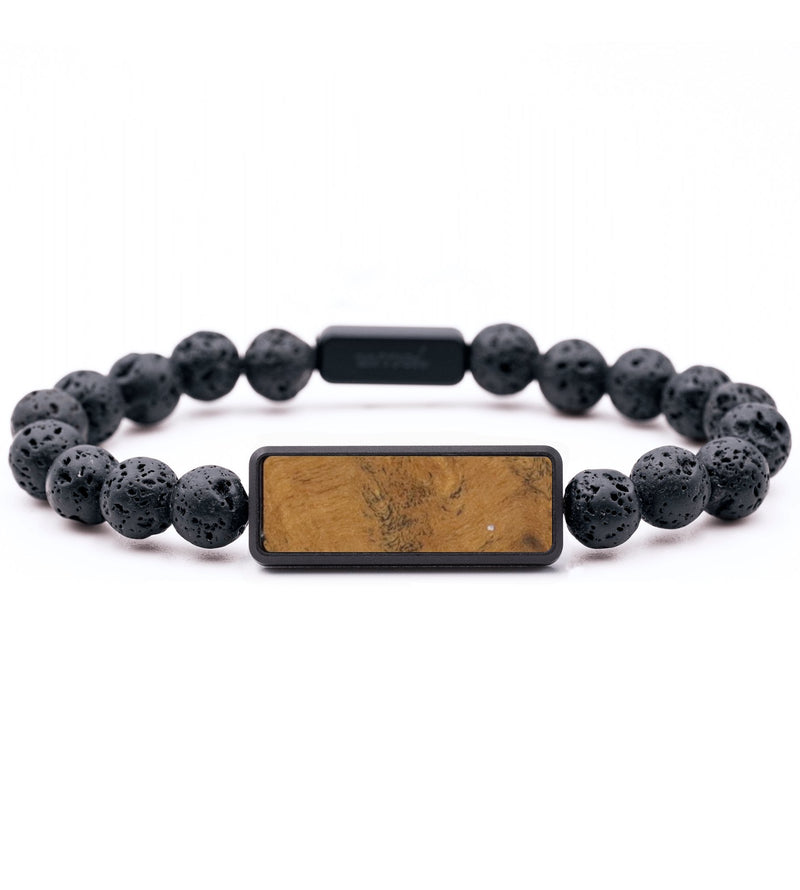 Lava Bead Wood Bracelet - Lucy (Wood Burl, 765917)