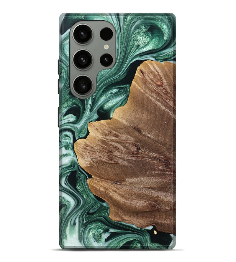 Galaxy S23 Ultra Wood Live Edge Phone Case - Beryl (Green, 766057)