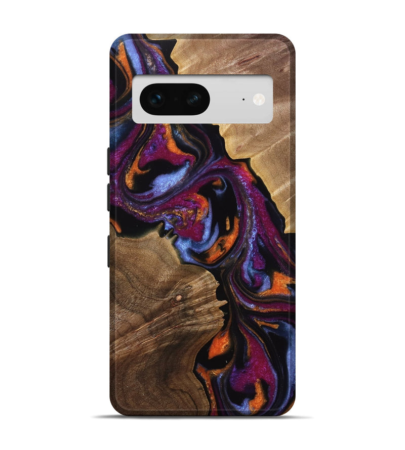 Pixel 7 Wood Live Edge Phone Case - Adalynn (Purple, 766149)