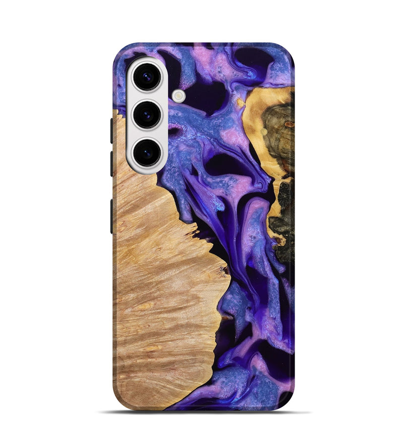 Galaxy S25 Wood Live Edge Phone Case - Mylah (Purple, 766150)