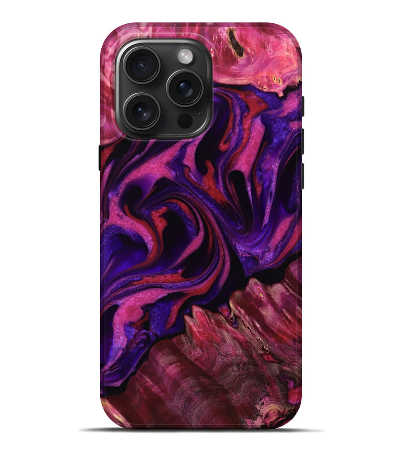 iPhone 16 Pro Max Wood Live Edge Phone Case - Lue (Purple, 766163)