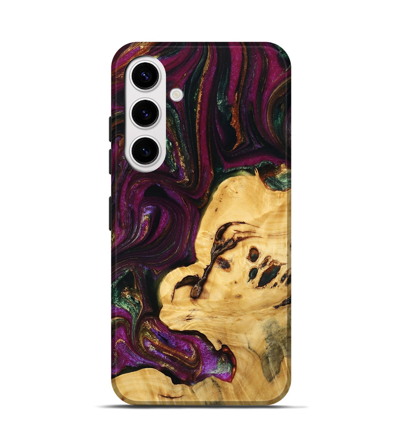 Galaxy S25 Wood Live Edge Phone Case - Maeve (Purple, 766164)