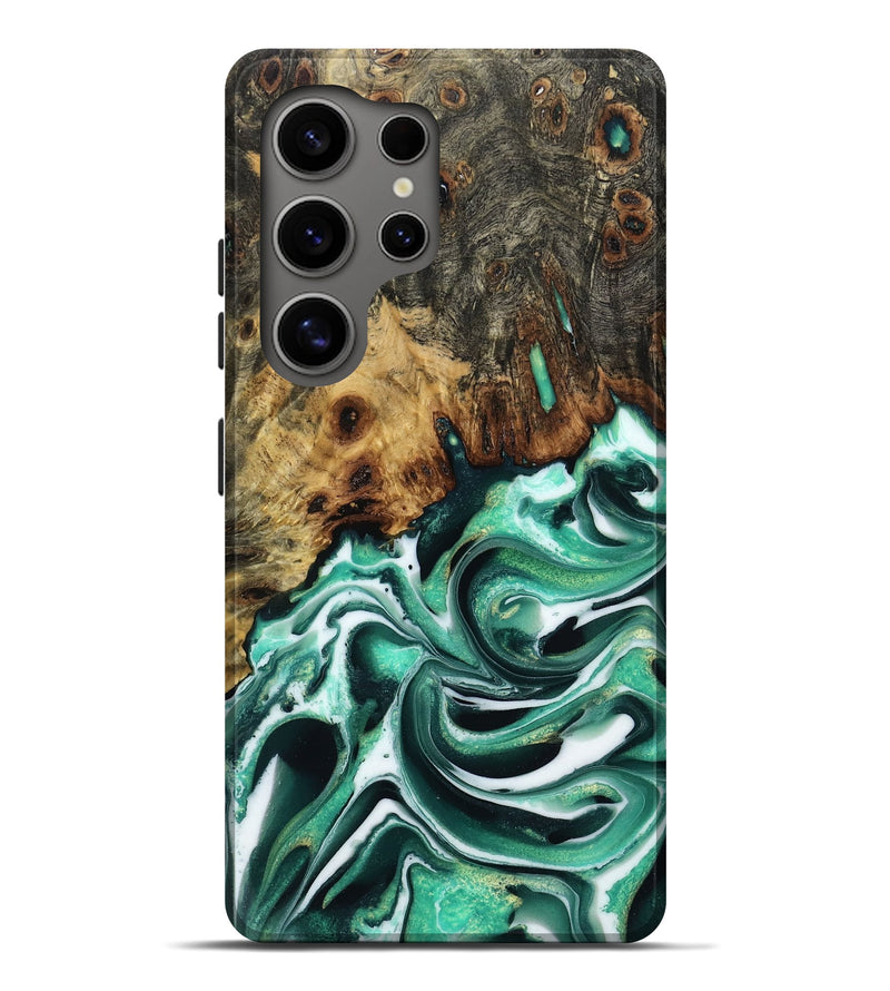 Galaxy S25 Ultra Wood Live Edge Phone Case - Chaya (Green, 766172)