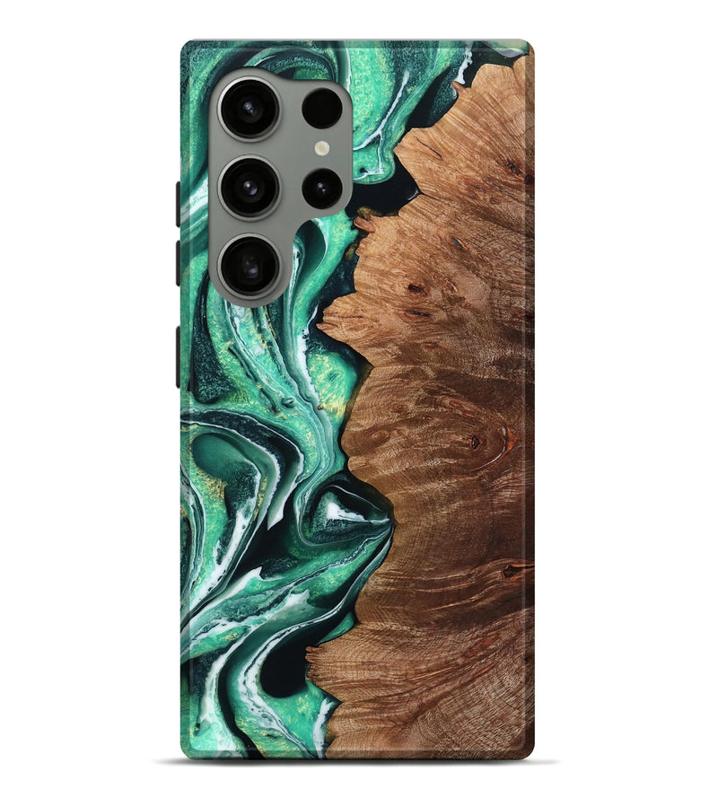 Galaxy S24 Ultra Wood Live Edge Phone Case - Arlette (Green, 766176)