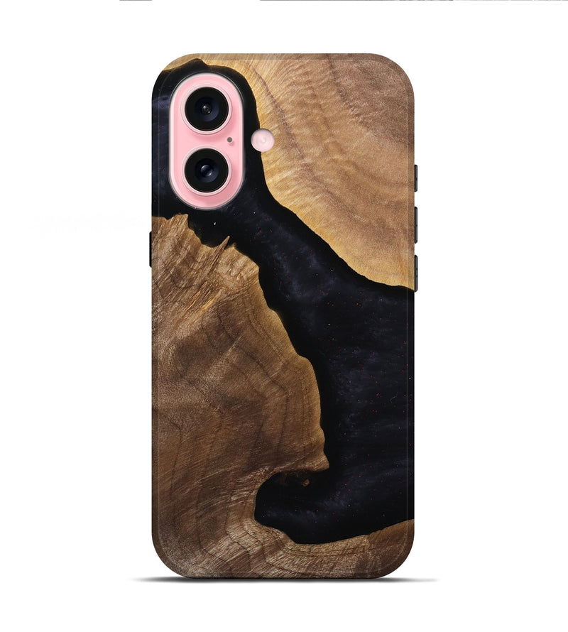 iPhone 16 Wood Live Edge Phone Case - Amani (Wood Burl, 766192)