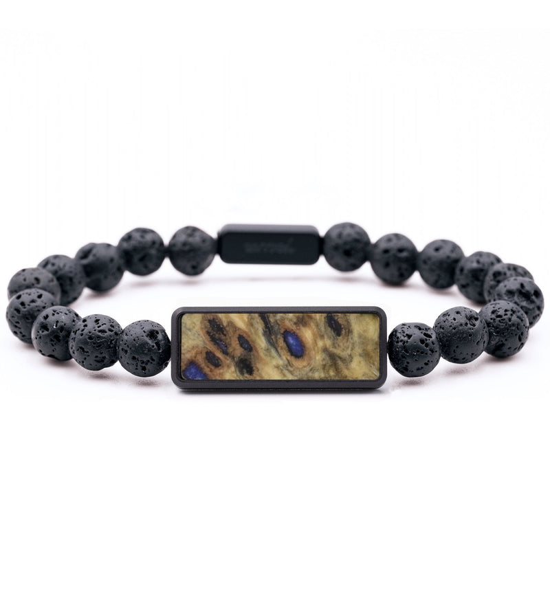Lava Bead Wood Bracelet - Rodney (Wood Burl, 766543)