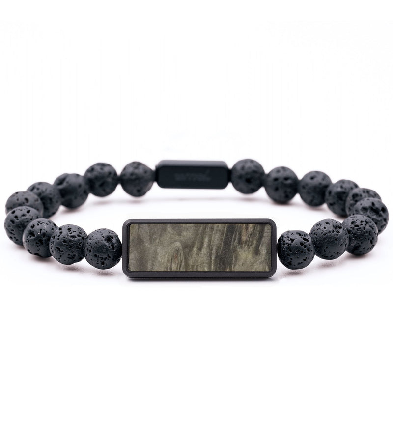 Lava Bead Wood Bracelet - Olive (Wood Burl, 766560)