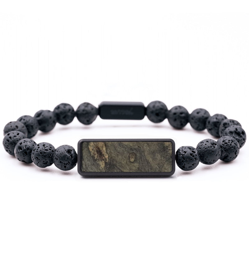 Lava Bead Wood Bracelet - Kari (Wood Burl, 766563)