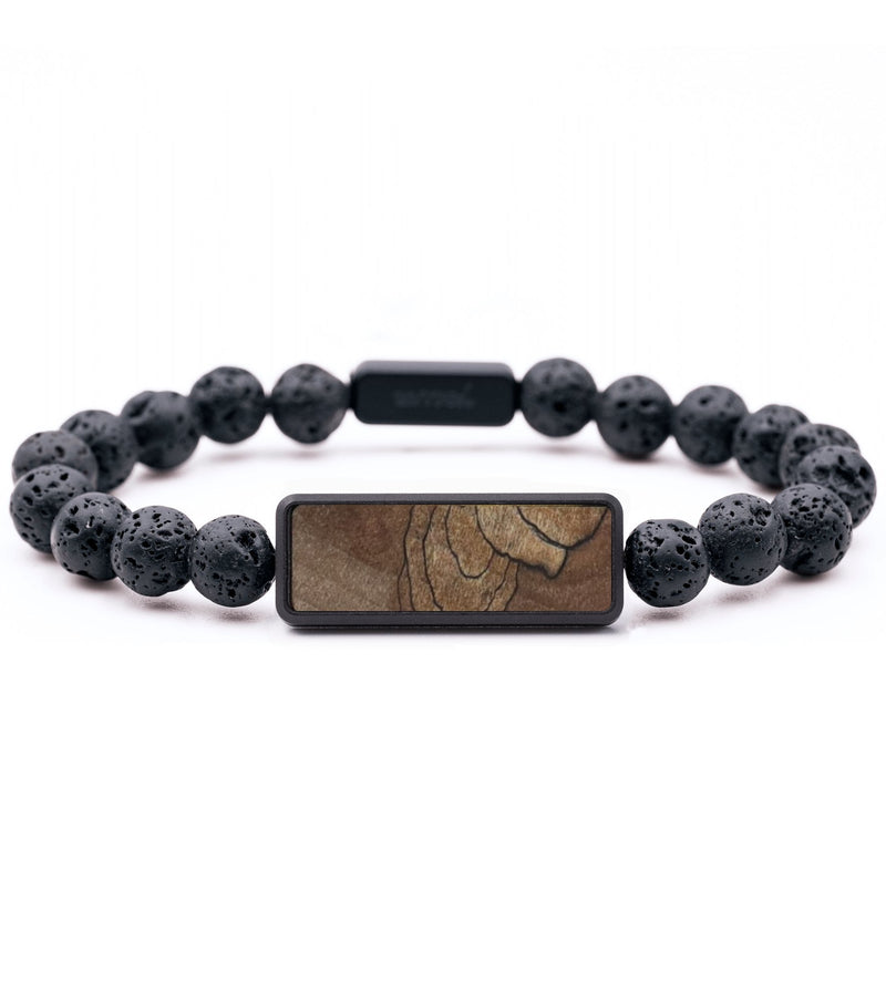 Lava Bead Wood Bracelet - Jocelyn (Wood Burl, 766603)