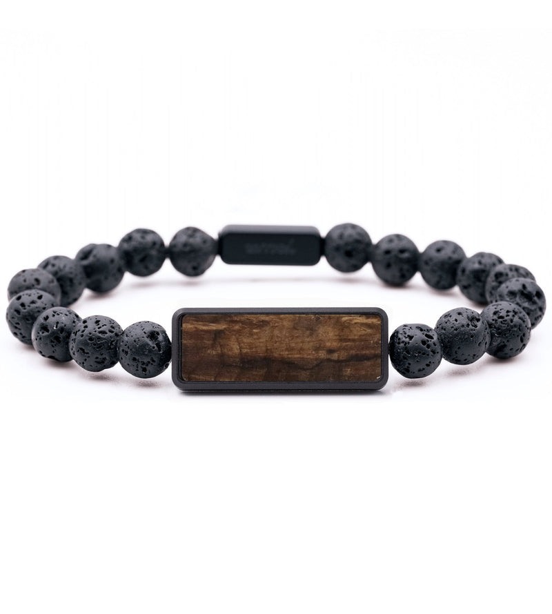 Lava Bead Wood Bracelet - Kristine (Wood Burl, 766608)