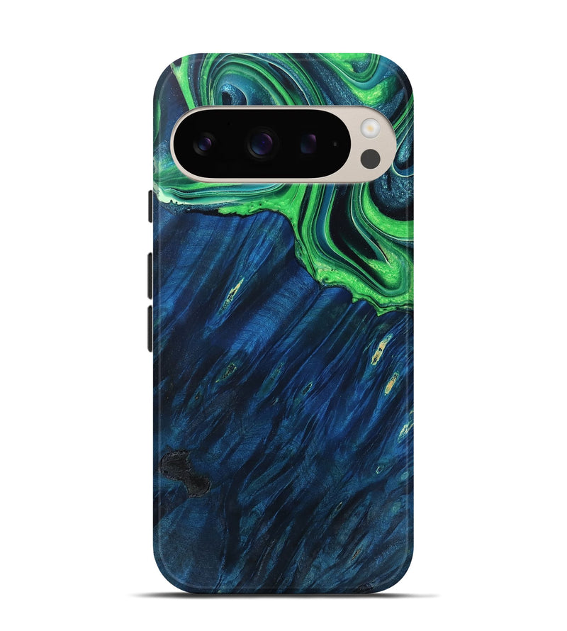 Pixel 9 Pro Wood Live Edge Phone Case - Carmen (Blue, 766656)