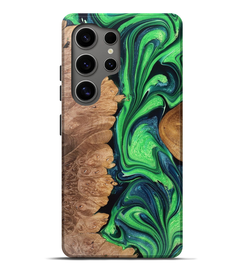Galaxy S25 Ultra Wood Live Edge Phone Case - Jordan (Green, 766658)