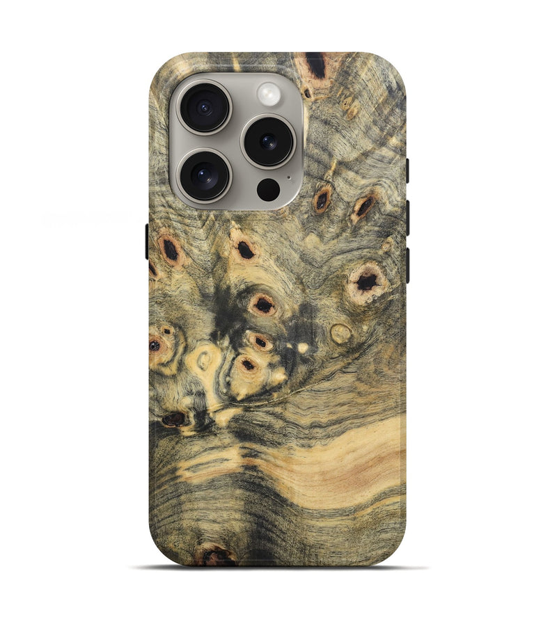 iPhone 16 Pro Wood Live Edge Phone Case - Candace (Wood Burl, 766802)
