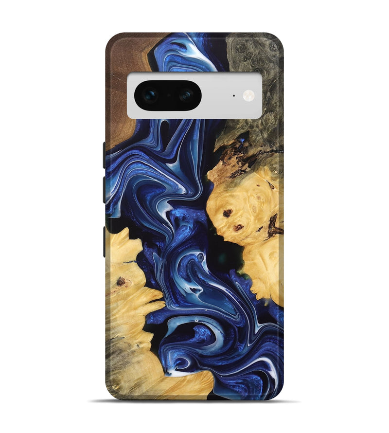 Pixel 7 Wood Live Edge Phone Case - Jayceon (Blue, 766804)