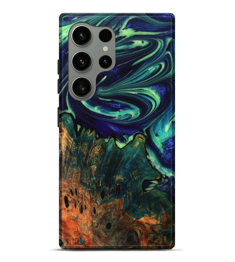 Galaxy S24 Ultra Wood Live Edge Phone Case - Jana (Blue, 767058)