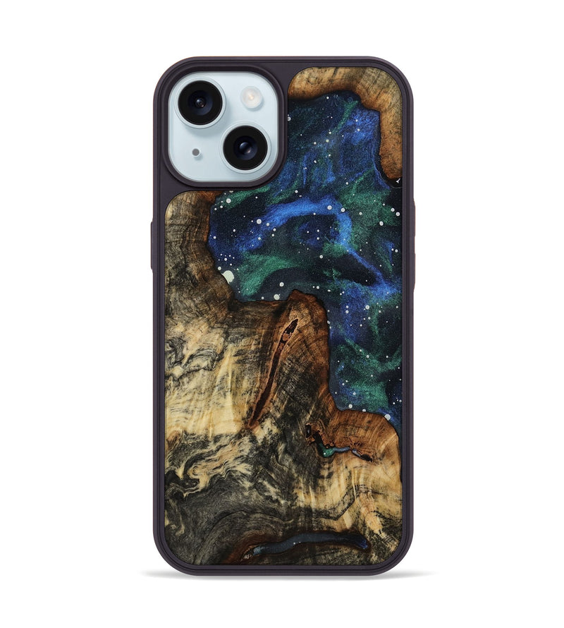 iPhone 15 Wood Phone Case - Stormy (Cosmos, 767259)