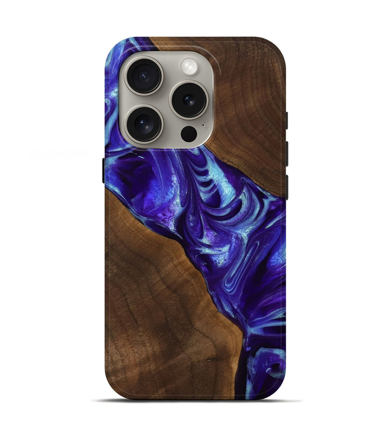 iPhone 16 Pro Wood Live Edge Phone Case - Nettie (Purple, 767323)