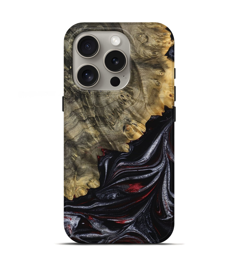 iPhone 16 Pro Wood Live Edge Phone Case - Christi (Red, 767328)