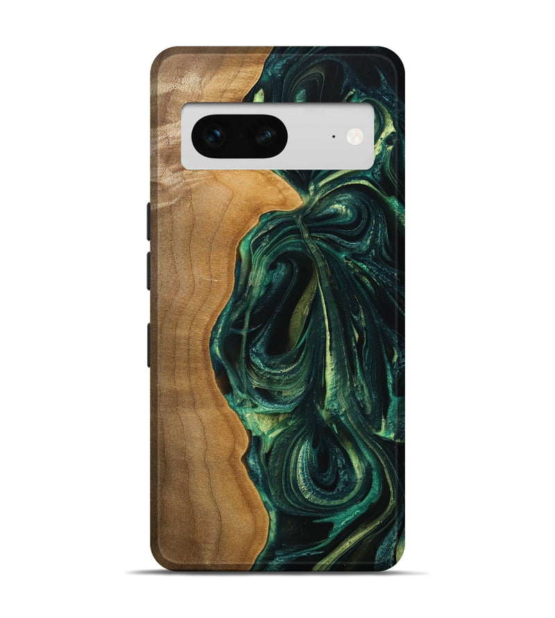 Pixel 7 Wood Live Edge Phone Case - Ronny (Green, 767334)