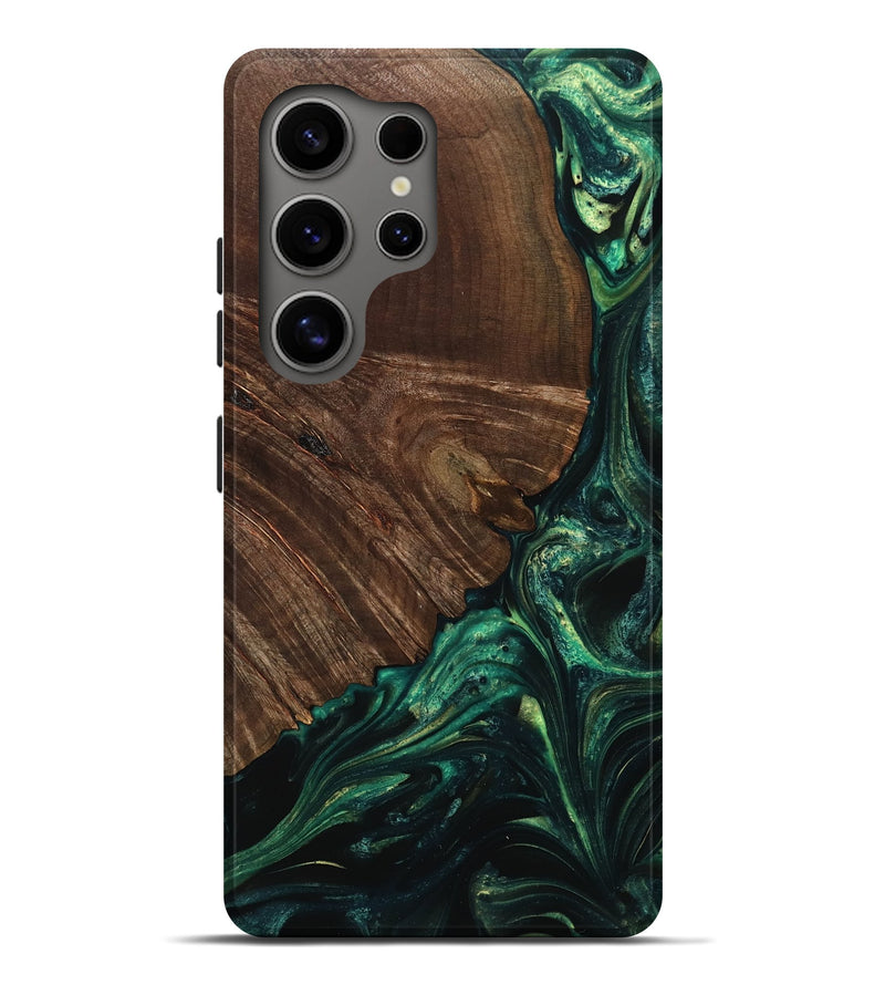 Galaxy S25 Ultra Wood Live Edge Phone Case - Davin (Green, 767335)