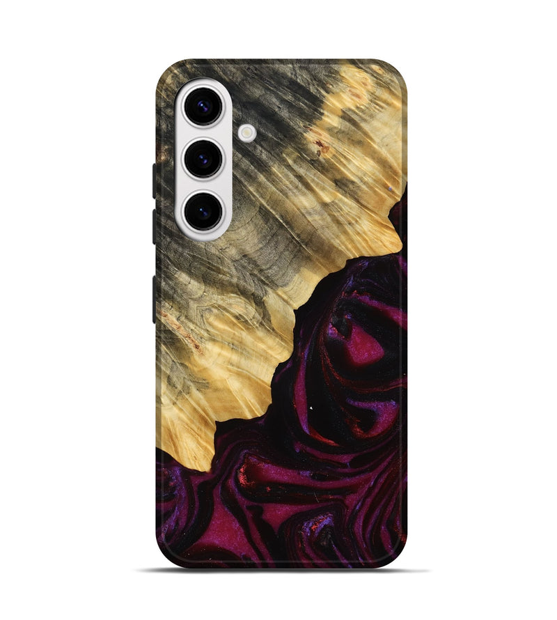 Galaxy S25 Wood Live Edge Phone Case - Sibyl (Red, 767337)
