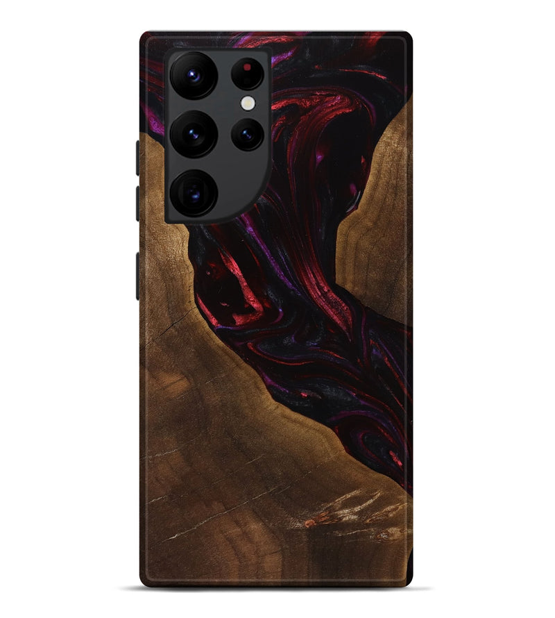 Galaxy S22 Ultra Wood Live Edge Phone Case - Ailany (Red, 767339)