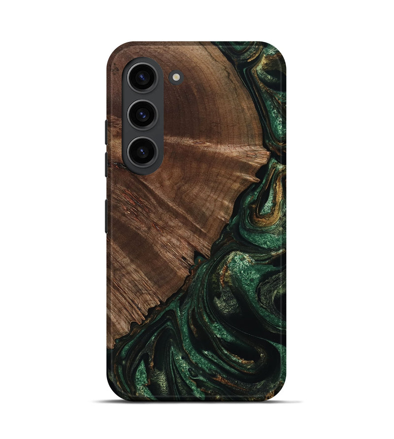 Galaxy S23 Wood Live Edge Phone Case - Armani (Green, 767353)