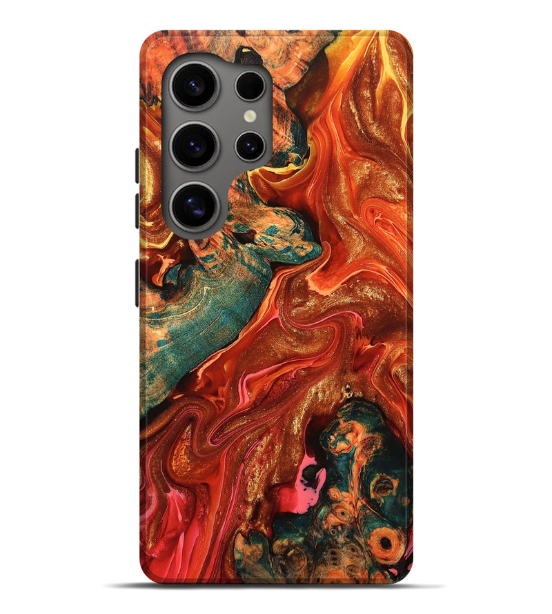 Galaxy S25 Ultra Wood Live Edge Phone Case - Ocie (Red, 767384)