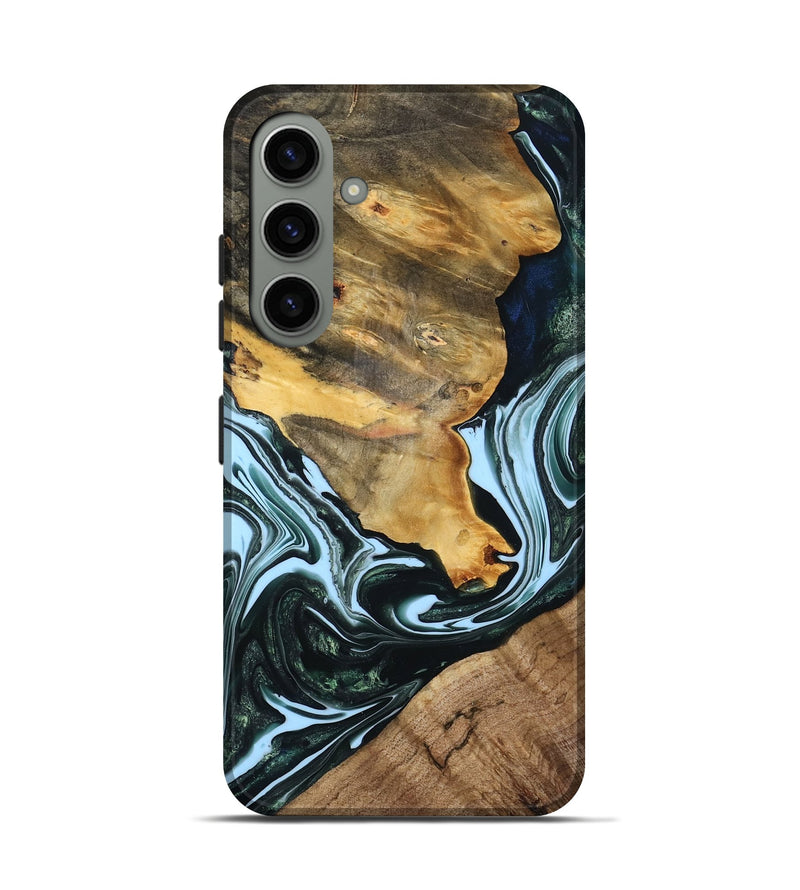 Galaxy S24 Wood Live Edge Phone Case - Odis (Blue, 767504)