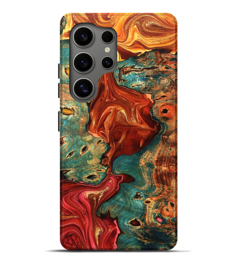 Galaxy S25 Ultra Wood Live Edge Phone Case - Essence (Red, 767512)