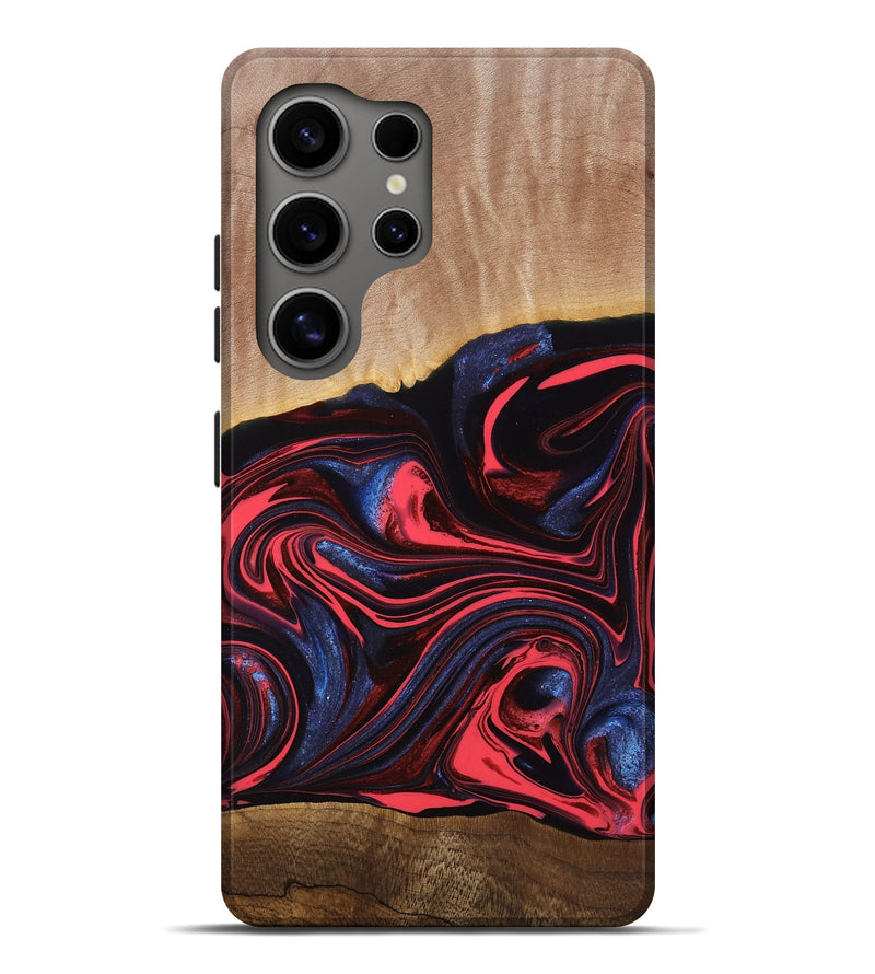 Galaxy S25 Ultra Wood Live Edge Phone Case - Cleve (Red, 767534)