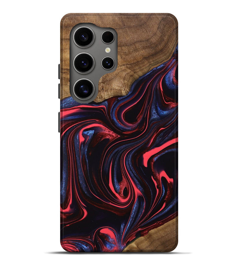 Galaxy S25 Ultra Wood Live Edge Phone Case - Sanai (Red, 767535)