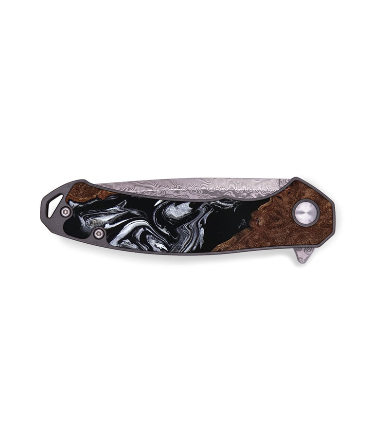 EDC Wood Pocket Knife - Elmo (Black & White, 767571)