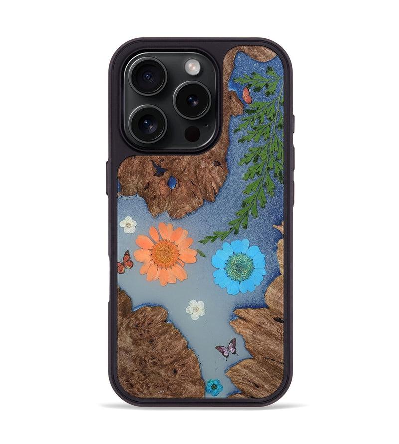 iPhone 16 Pro Wood Phone Case - Meagan (Bloom, 767776)