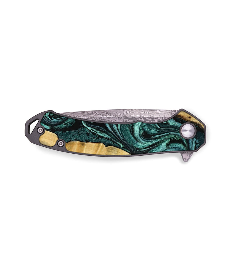 EDC Wood Pocket Knife - Hailey (Green, 767857)