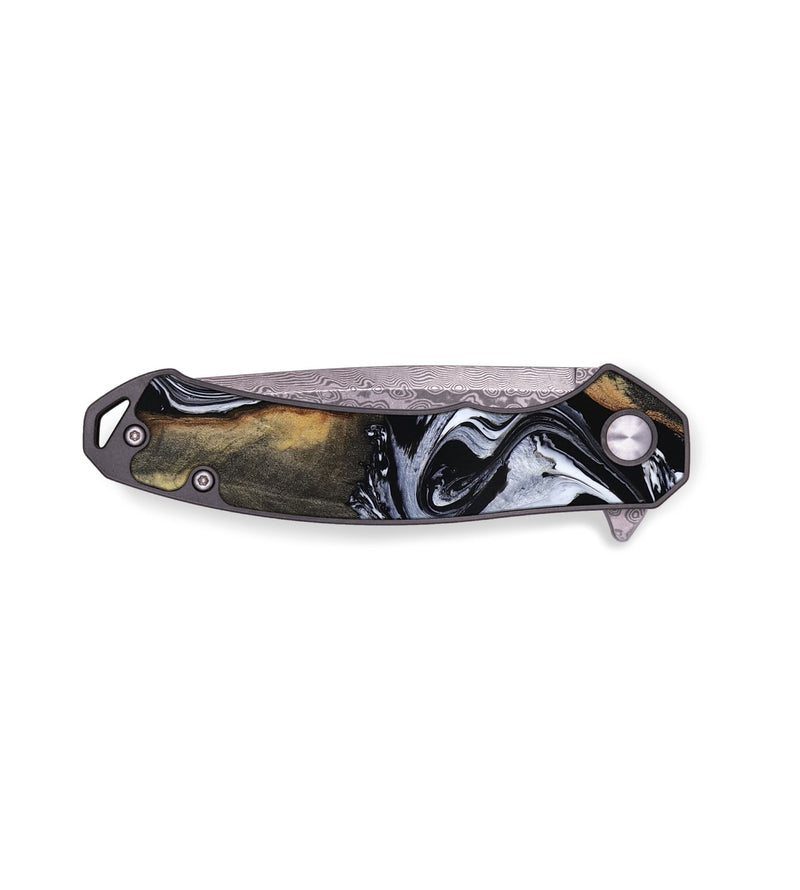 EDC Wood Pocket Knife - Naya (Black & White, 768139)