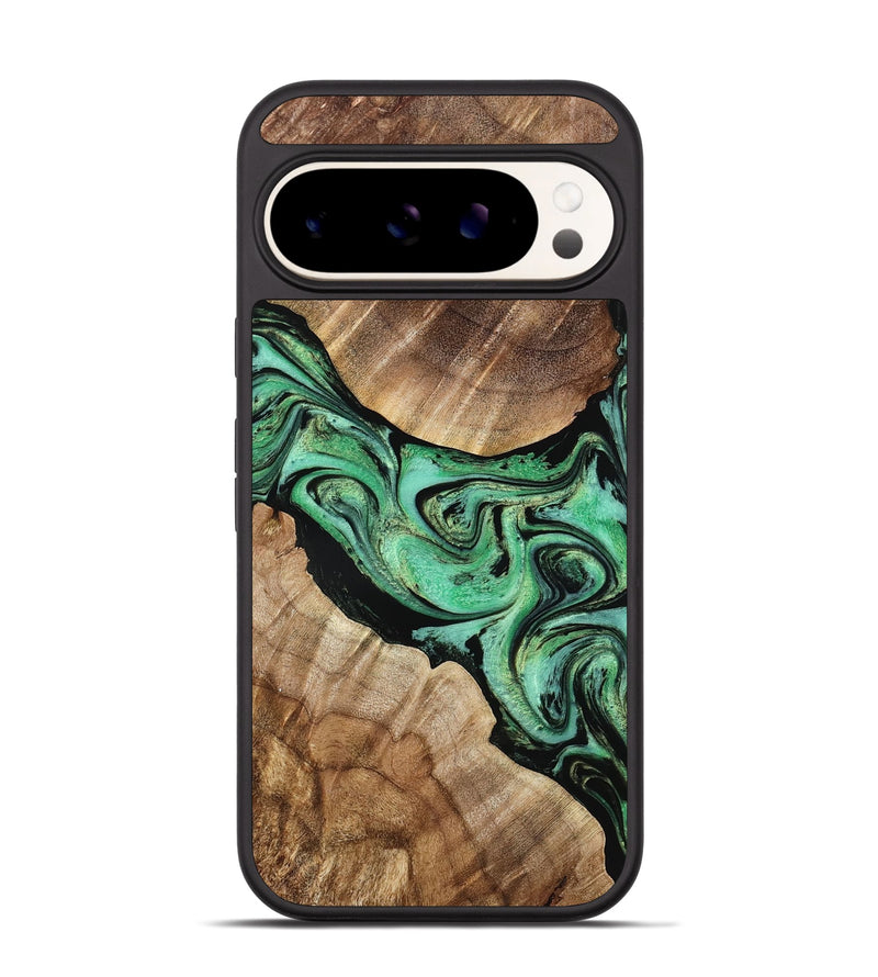 Pixel 9 Wood Phone Case - Zachery (Green, 768144)