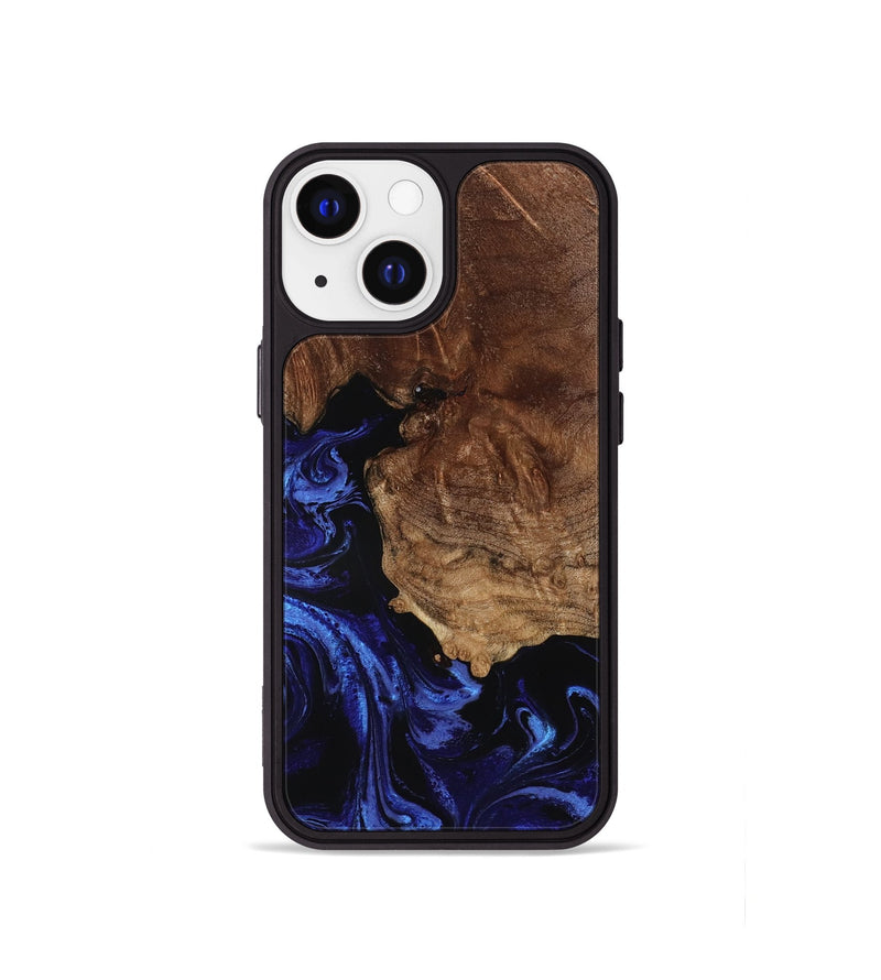 iPhone 13 mini Wood Phone Case - Orrin (Blue, 768181)
