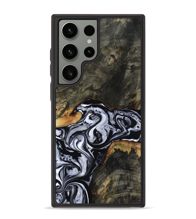 Galaxy S23 Ultra Wood Phone Case - Antonia (Black & White, 768230)