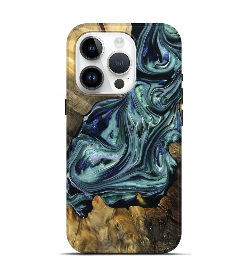 iPhone 15 Pro Wood Live Edge Phone Case - Deena (Purple, 768250)