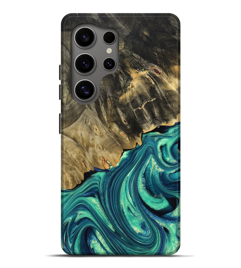 Galaxy S25 Ultra Wood Live Edge Phone Case - Lucia (Green, 768280)