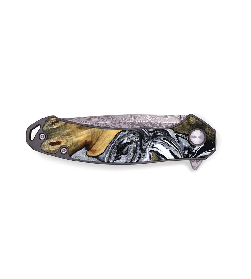 EDC Wood Pocket Knife - Truett (Black & White, 768393)